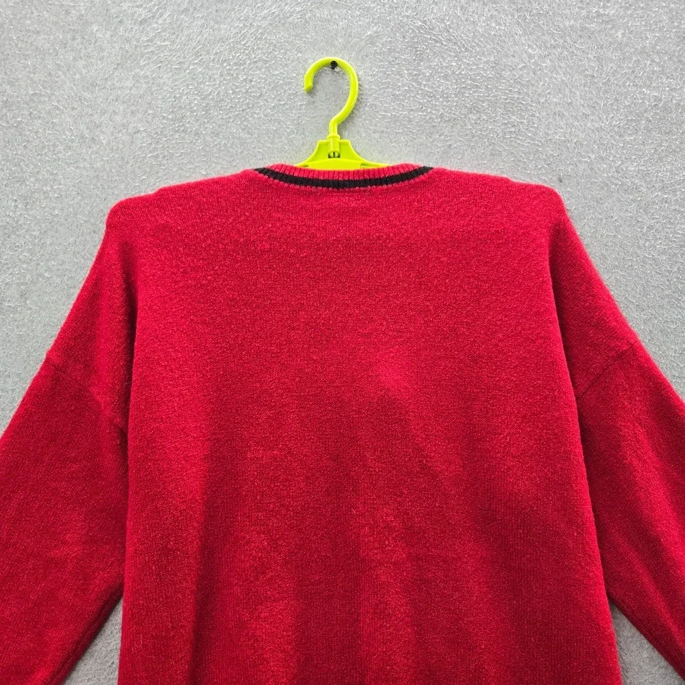 Torrid Women‎ Sweater 1 Red Holiday Cat Ringer Knit Pullover